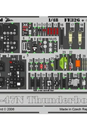 Nu Kopen Republic P-47N Thunderbolt PRE-PAINTED IN COLOUR! (toebehoren voor modelbouwsets van Academy) This Zoom set is a simplified vers