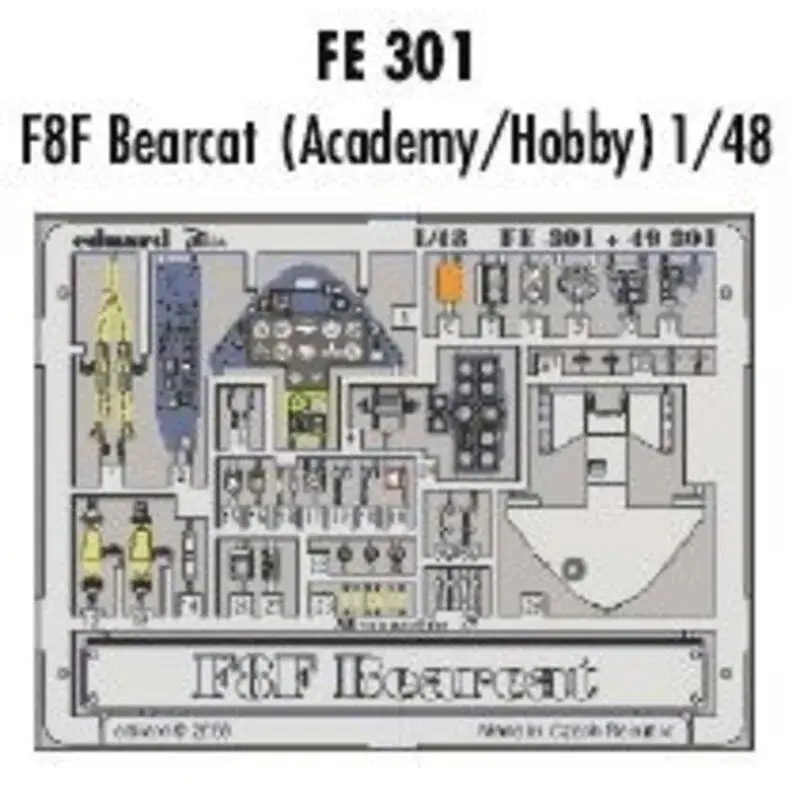 Grumman F8F Bearcat PRE-PAINTED IN COLOUR! (toebehoren voor modelbouwsets van Academy and Hobbycraft) This Zoom set is a simplif Betrouwbaar
