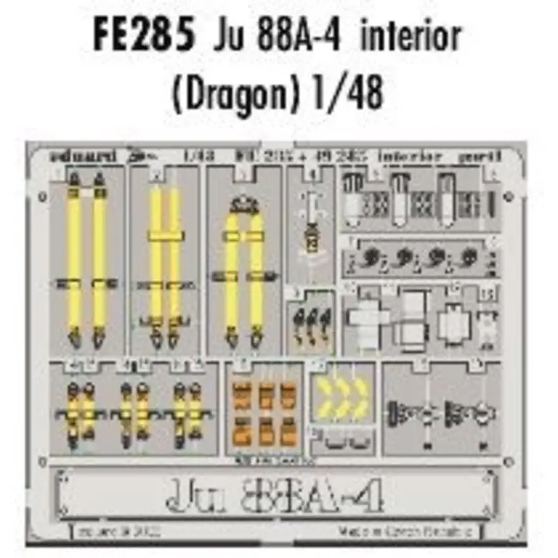 Junkers Ju 88A-4 interior PRE-PAINTED IN COLOUR! (toebehoren voor modelbouwsets van Dragon) This Zoom set is a simplified versio Lage Kosten