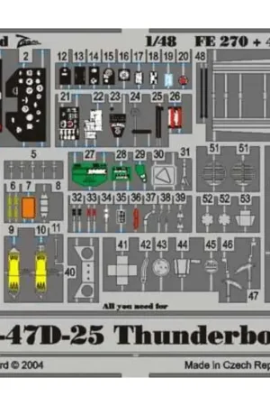 Republic P-47D-25 Thunderbolt PRE-PAINTED IN COLOUR! (toebehoren voor modelbouwsets van Hasegawa) This Zoom set is a simplified Dagaanbieding