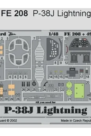 Alleen Vandaag Lockheed P-38J PRE-PAINTED IN COLOUR! (toebehoren voor modelbouwsets van Hasegawa) This Zoom set is a simplified version of the