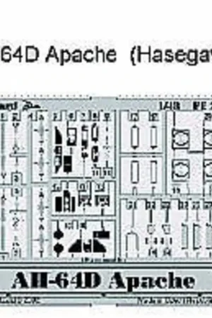 Bestseller Boeing AH-64D Apache PRE-PAINTED IN COLOUR! (toebehoren voor modelbouwsets van Hasegawa) This Zoom set is a simplified version o