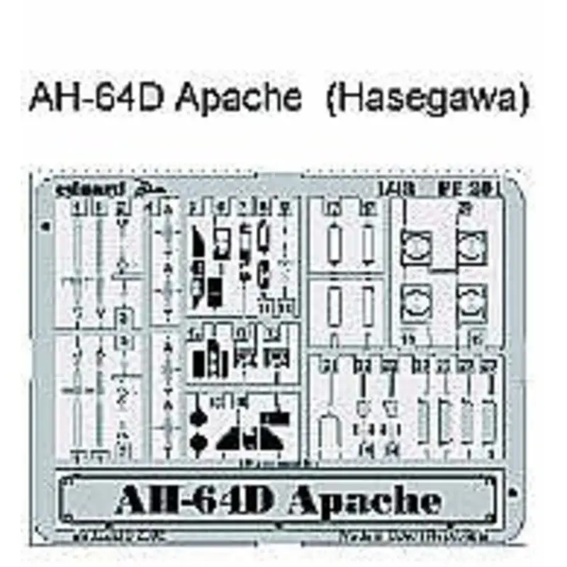 Bestseller Boeing AH-64D Apache PRE-PAINTED IN COLOUR! (toebehoren voor modelbouwsets van Hasegawa) This Zoom set is a simplified version o