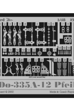 Premium Dornier Do 335A-12 (toebehoren voor modelbouwsets van Tamiya) This Zoom set is a simplified version of the standard sets and onl