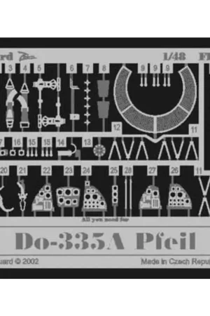 Laatste Kans Dornier Do 335 (toebehoren voor modelbouwsets van Tamiya) This Zoom set is a simplified version of the standard sets and only in