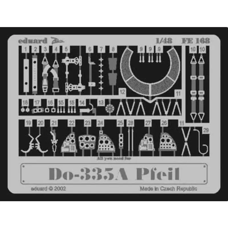 Laatste Kans Dornier Do 335 (toebehoren voor modelbouwsets van Tamiya) This Zoom set is a simplified version of the standard sets and only in