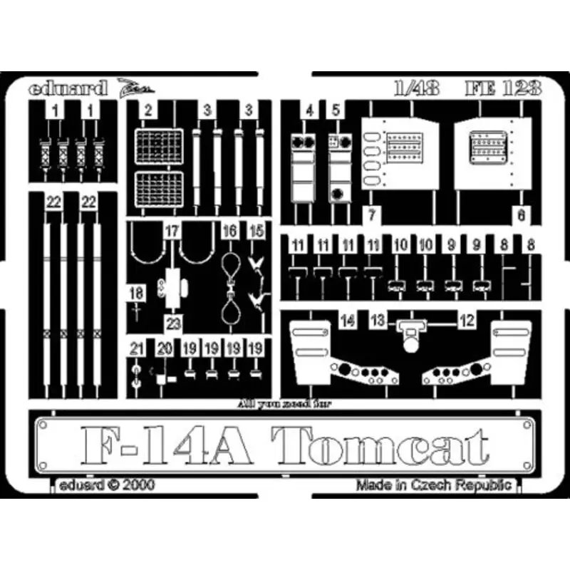 Weekendaanbieding Grumman F-14A Tomcat (toebehoren voor modelbouwsets van Academy) This Zoom set is a simplified version of the standard sets and