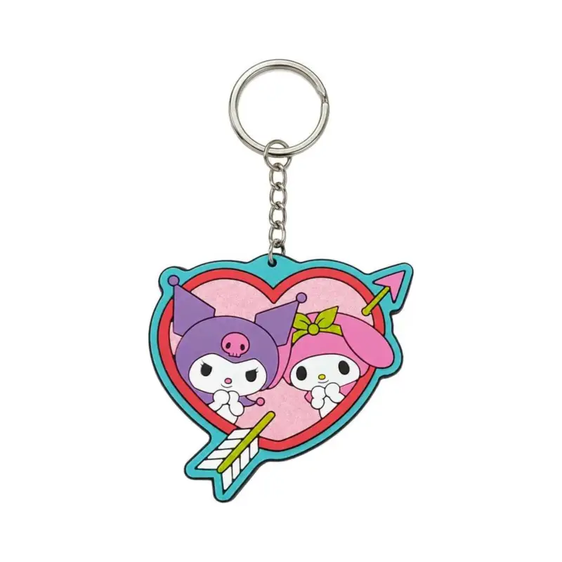 Sanrio Kuromi & My Melody rubber keychain 6 cm Merkproduct