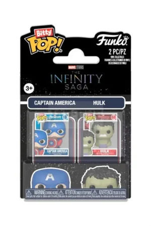 Actieprijs Marvel IS pack 2 Bitty POP! Vinyl figures Cap & Hulk 2 cm Pop figur