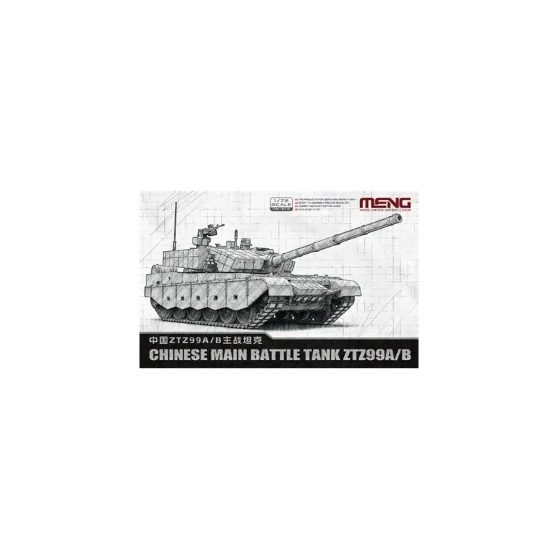 Bestseller Chinese Main Battle Tank ZTZ99A/B Schaalmodel