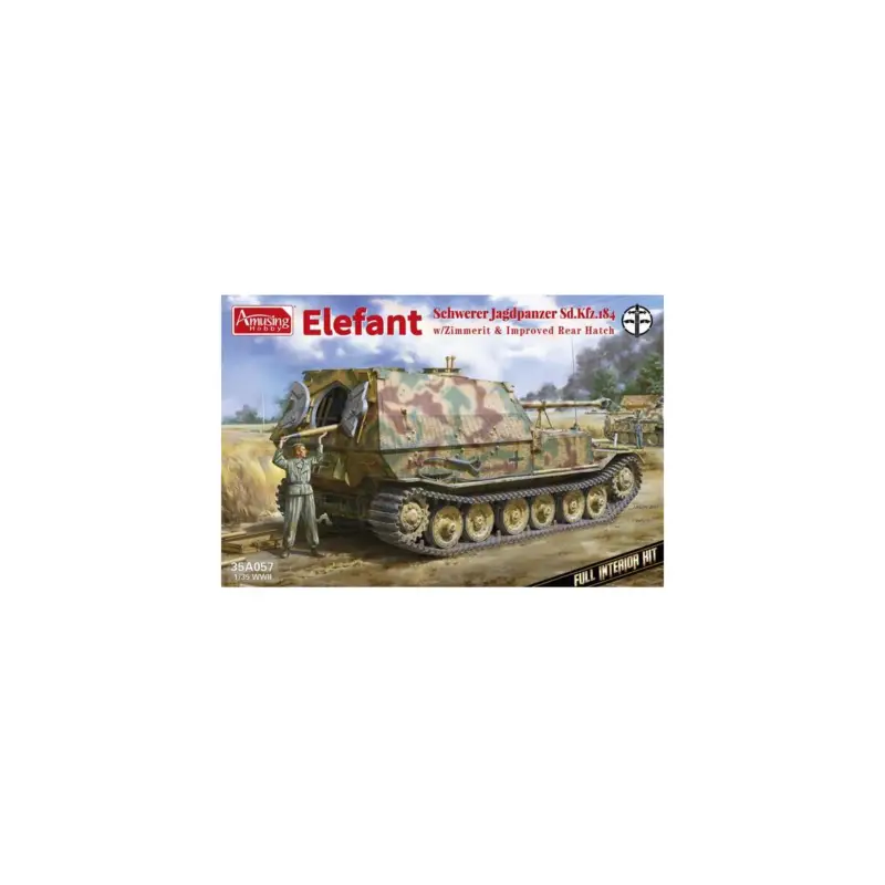 Schw. Jagdpanzer Elefant w/Zimmerit FULL INTERIOR Schaalmodel Lage Kosten
