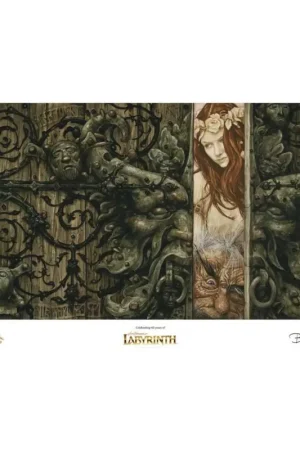 Labyrinth Art Reproduction Sarah and Hoggle Navigate the Labyrinth Limited Edition 30 cm Shop Nu