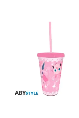 POKEMON - Espeon & Friends - Cup with straw 470ml Hoge Kwaliteit