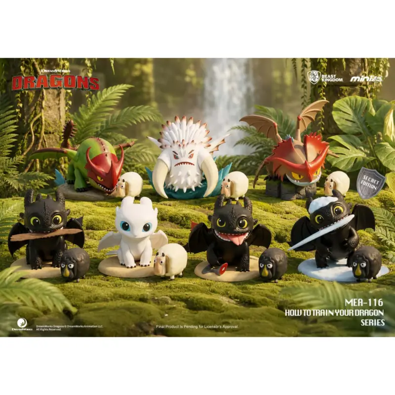 DRAGON - Set of 6 Figures 8.9cm Figuurtje Alleen Vandaag