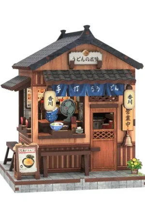 Book Nook Model Kit Miniature House Kagawa Udon House 11 x 9 cm Direct Beschikbaar