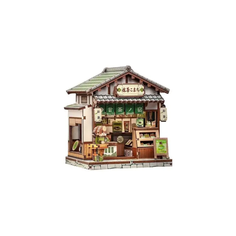 Book Nook Model Kit Miniature House Kyoto Matcha Cottage 11 x 9 cm Shop Nu