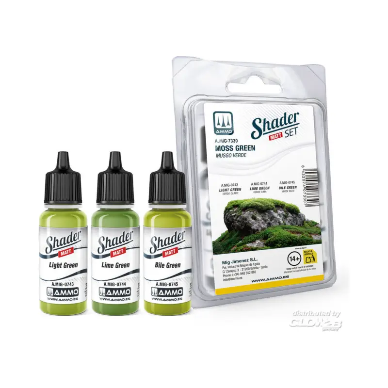 Alleen Vandaag Matt Shader Set Moss Green Acrylverf