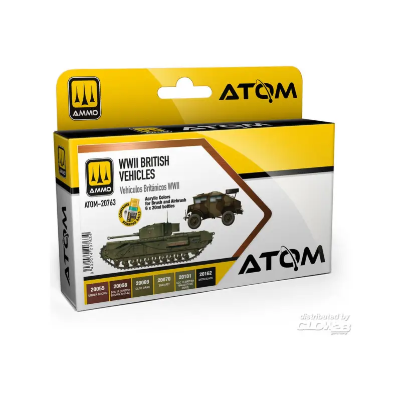 ATOM WWII British Vehicles Set Acrylverf Merkproduct
