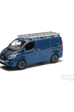 Ford Transit Custom Sport, Chrome Blue Miniatuur Veilige Betaling
