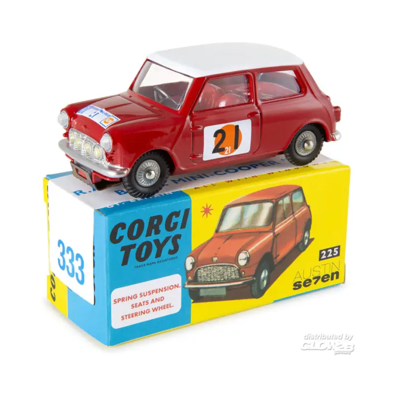 333 RAC International Rally BMC Mini Cooper 'S' Miniatuur Tijdelijk Beschikbaar