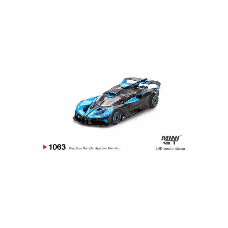 Lage Prijs Bugatti bolide presentation 2024 black/blue (lhd) Miniatuur