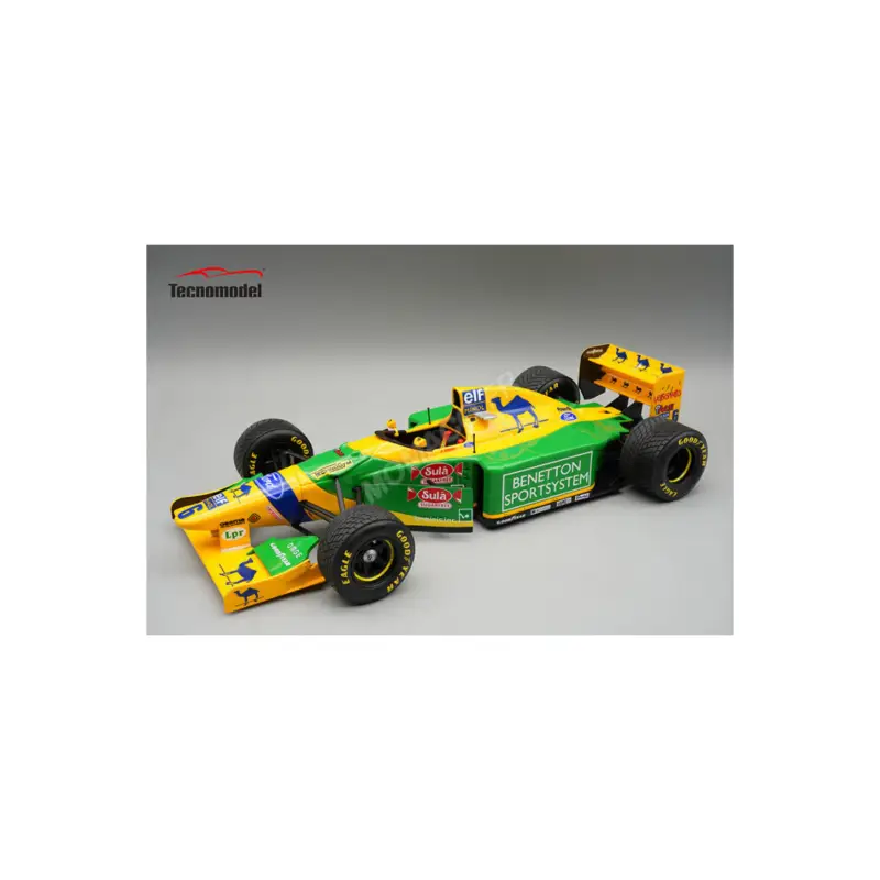 Benetton b193a 6 riccardo patrese 1993 british grand prix with rain tyres Miniatuur Gereduceerde Prijs