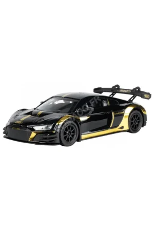 Koop Vandaag Audi r8 lms gt3 black/gold Miniatuur