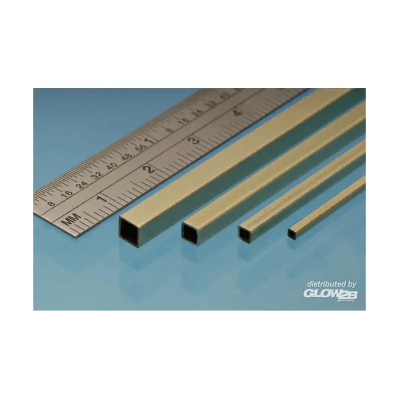 Square Brass Tube 2.4mm x 2.4mm Op = Op