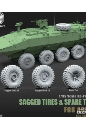 Hoge Kwaliteit Sagged tires & spare tire for acv-p Schaalmodel