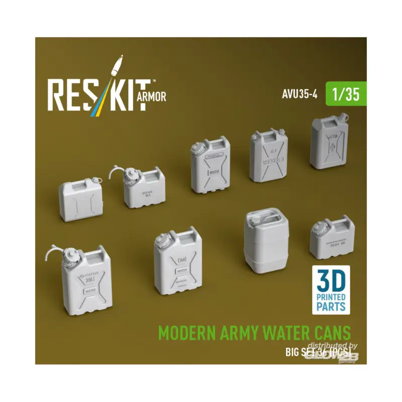 Modern army water cans, big set (3D Printed) Schaalmodel Populair
