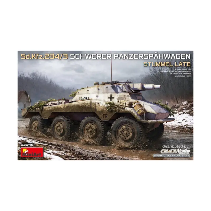 Snelle Levering Sd.Kfz.234/3 Schwerer Panzerspähwagen Stummel Late Schaalmodel