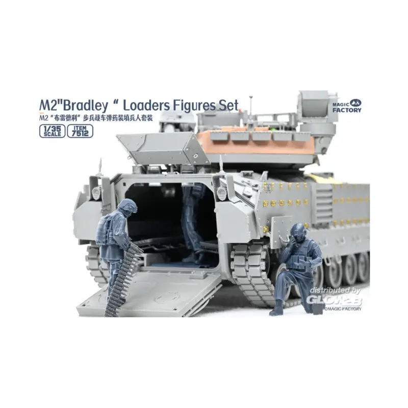 Koopje M2 Bradley Loaders Figures Set (incl. 3 figures, 1 radio set and part of interiors) Schaalmodel