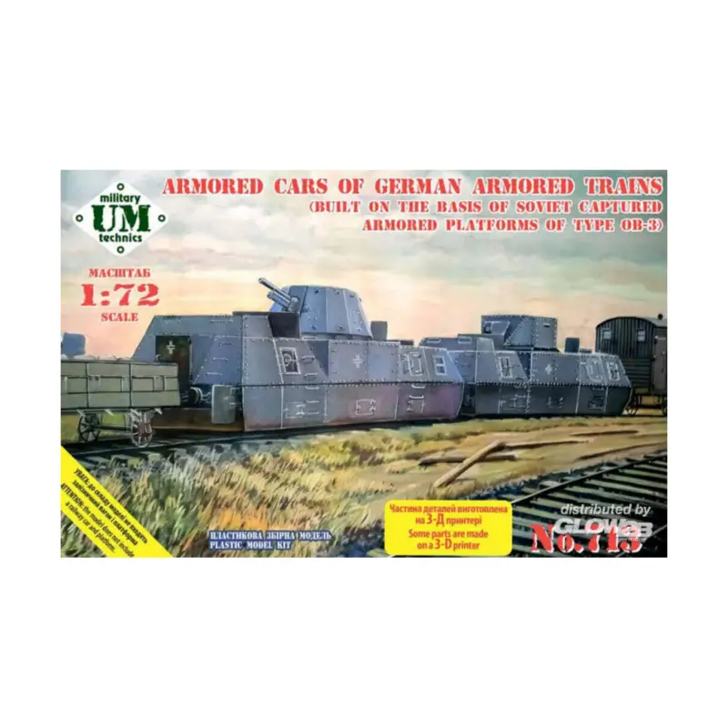 Armored platforms (Soviet trophies) of German armored trains Schaalmodel Aanbieding
