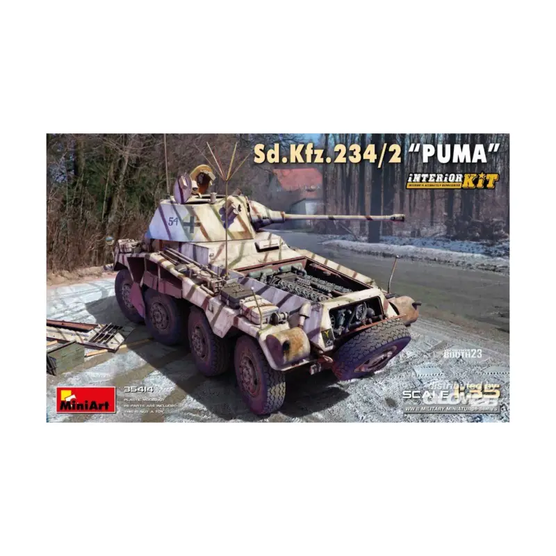 Sd.Kfz.234/2 “Puma”. Interior Kit Schaalmodel Populair