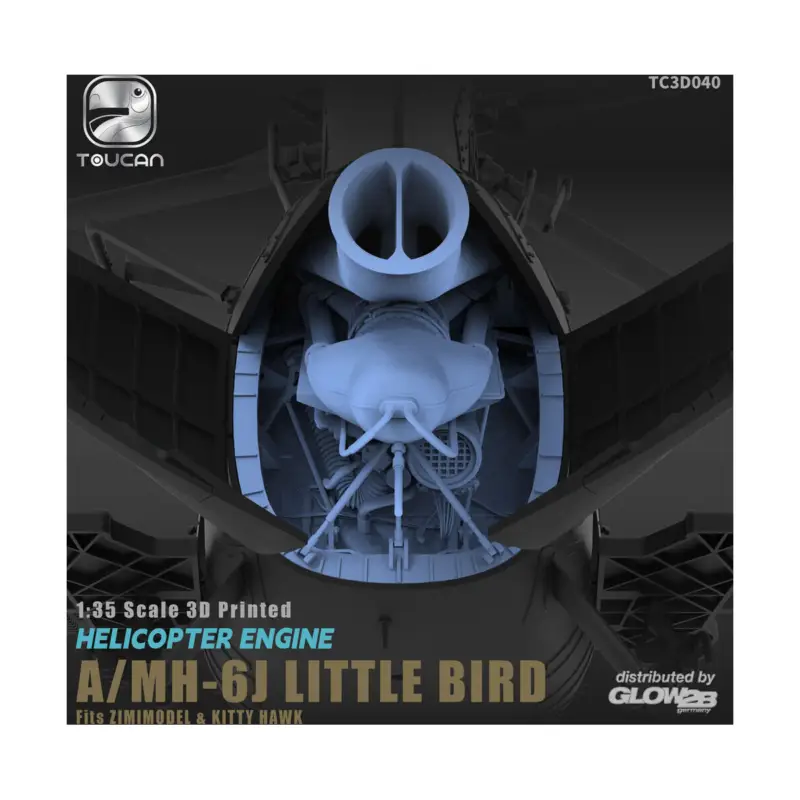 Koopje Helicopter engine a/mh-6j little bird Schaalmodel