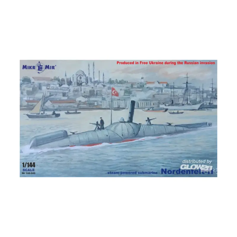 Nordenfeld II Turkish submarine Schaalmodel Direct Verzonden