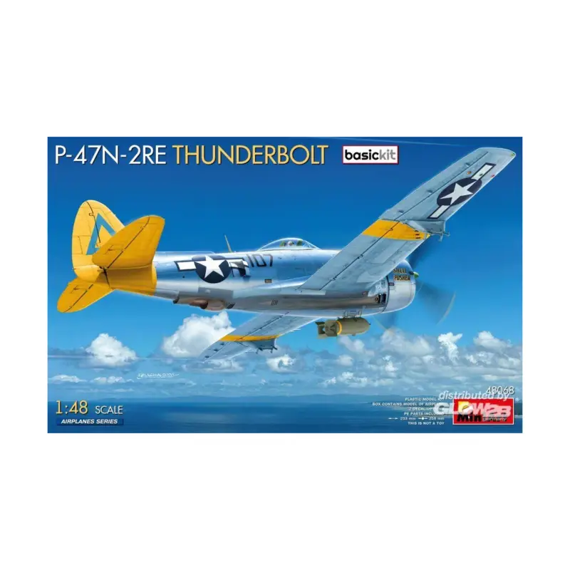 Voordeelprijs P-47N-2RE Thunderbolt. Basic Kit Schaalmodel