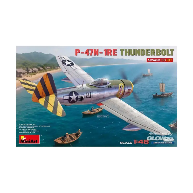 Populair P-47N-1RE Thunderbolt. Advanced Kit Schaalmodel