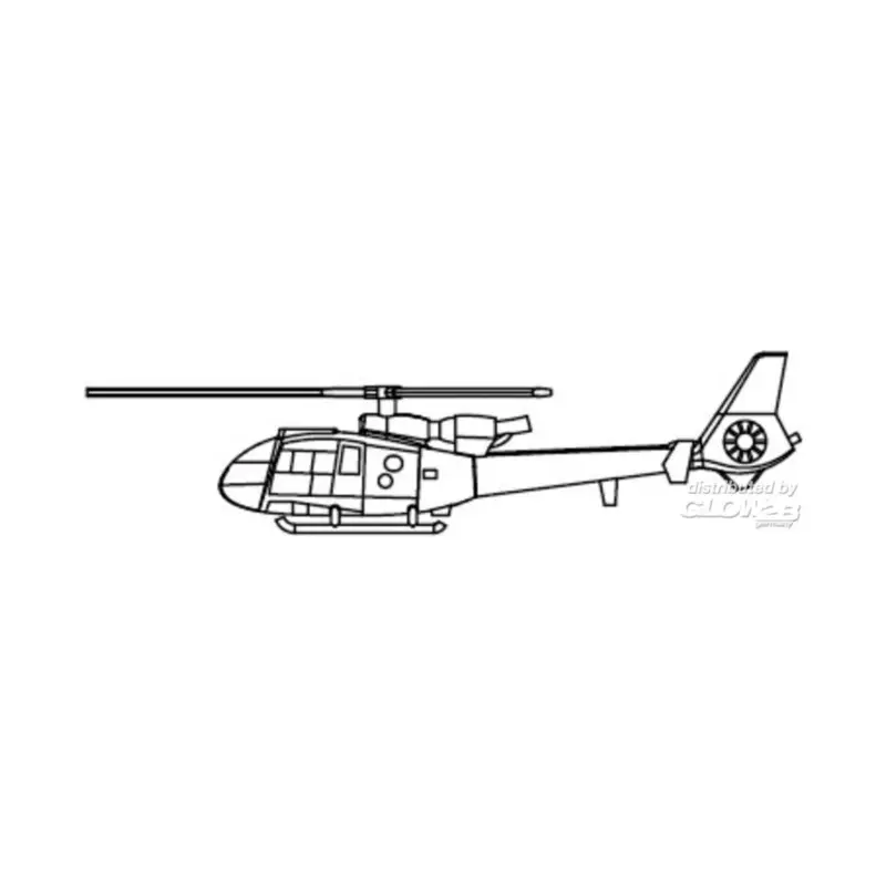 Op = Op Gazelle Helicopter Schaalmodel