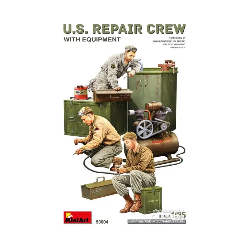 Populair US Repair Crew w/Equipment Figuren