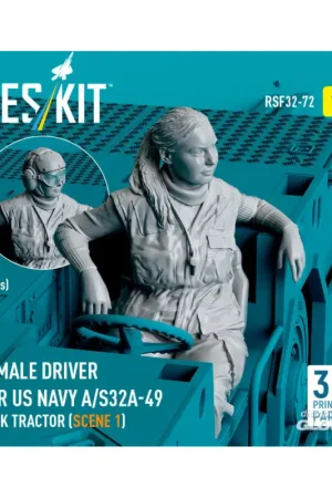 Alleen Vandaag Female driver for US NAVY A/S32A-49 Deck Tractor (scene 1) (1 pcs) (3D Printed) Figuren