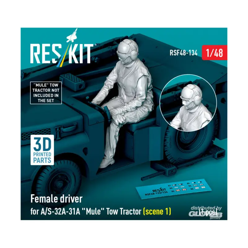 Premium Female driver for A/S-32A-31A Mule Tow Tractor (scene 2) (1 pcs) (3D Printed) Figuren