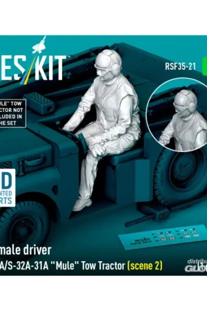 Female driver for A/S-32A-31A Mule Tow Tractor (scene 2) (1 pcs) (3D Printed) Figuren Lage Kosten