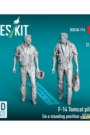 Beperkt Aanbod F-14 Tomcat pilots (in a standing position - scene 2) (2 pcs) (3D Printed) Figuren