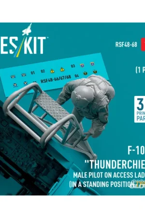 Beste Prijs F-105 (D,F,G) Thunderchief male pilot on access ladder (type 3) (1 pcs) (3D Printed)