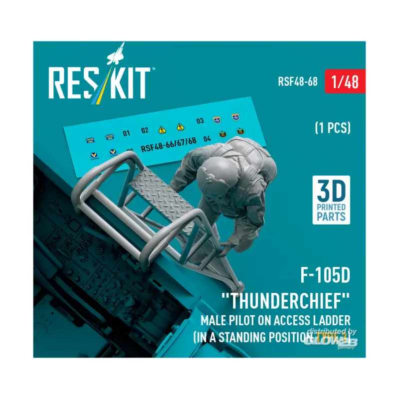 Beste Prijs F-105 (D,F,G) Thunderchief male pilot on access ladder (type 3) (1 pcs) (3D Printed)