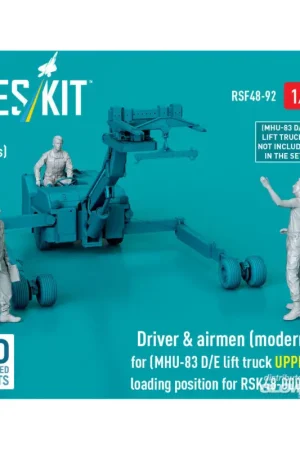 Finale Uitverkoop Driver & airmen (modern) (3 pcs) (MHU-83 D/E lift truck UPPER loading position for RSK48-0009) (3D Printed)