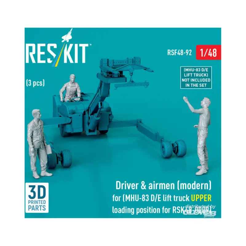Finale Uitverkoop Driver & airmen (modern) (3 pcs) (MHU-83 D/E lift truck UPPER loading position for RSK48-0009) (3D Printed)
