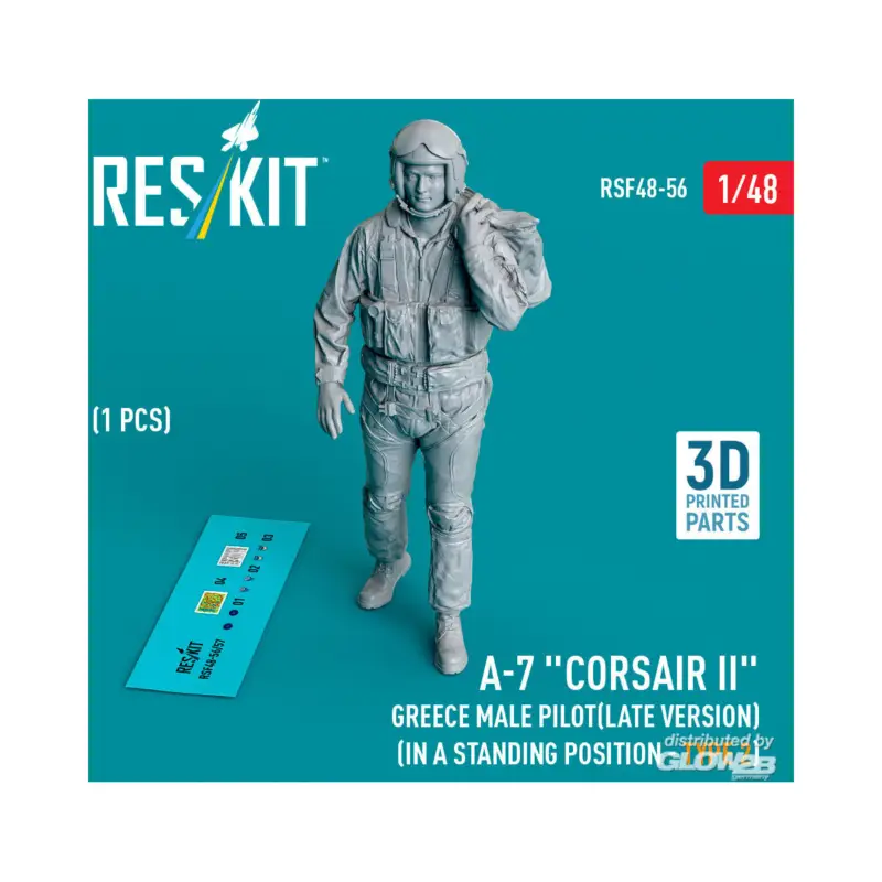 A-7 Corsair II Greece male pilot (in a standing position - type 2) (1 pcs) (3D Printed) Gereduceerde Prijs