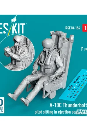 A-10C Thunderbolt II pilot sitting in ejection seat ACES II (1 pcs) (3D Printed) Figuren Lage Prijs